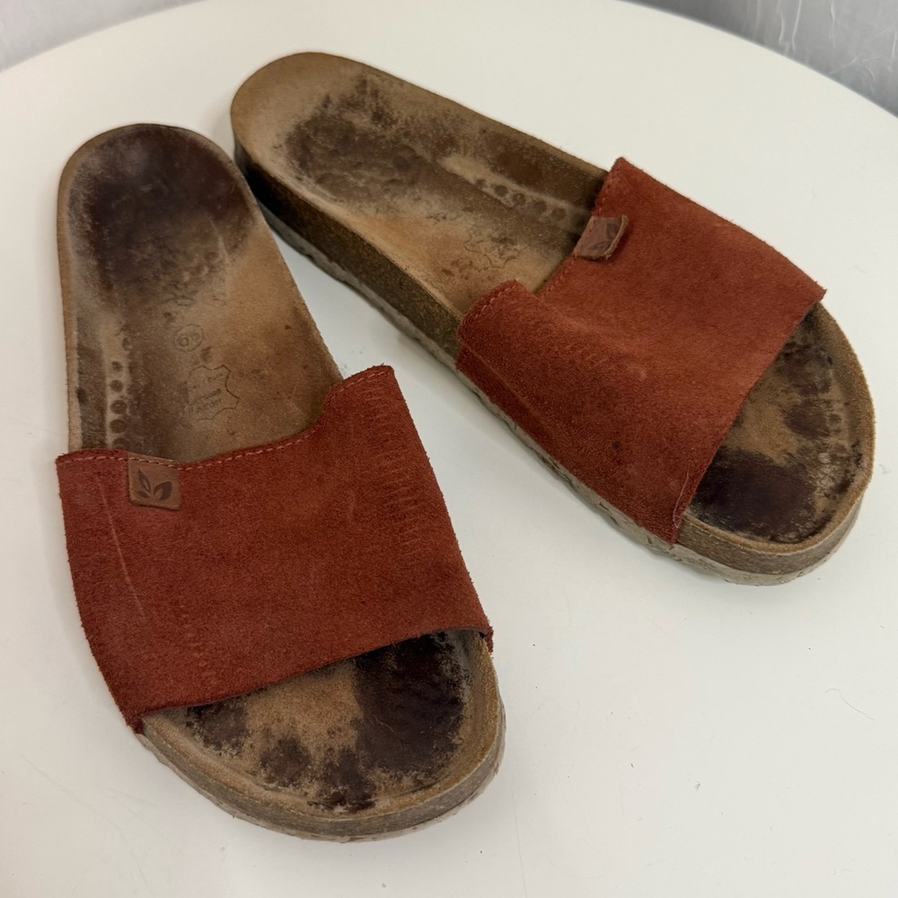 BIOSTEP Leather Slip On Sandals - Used condition